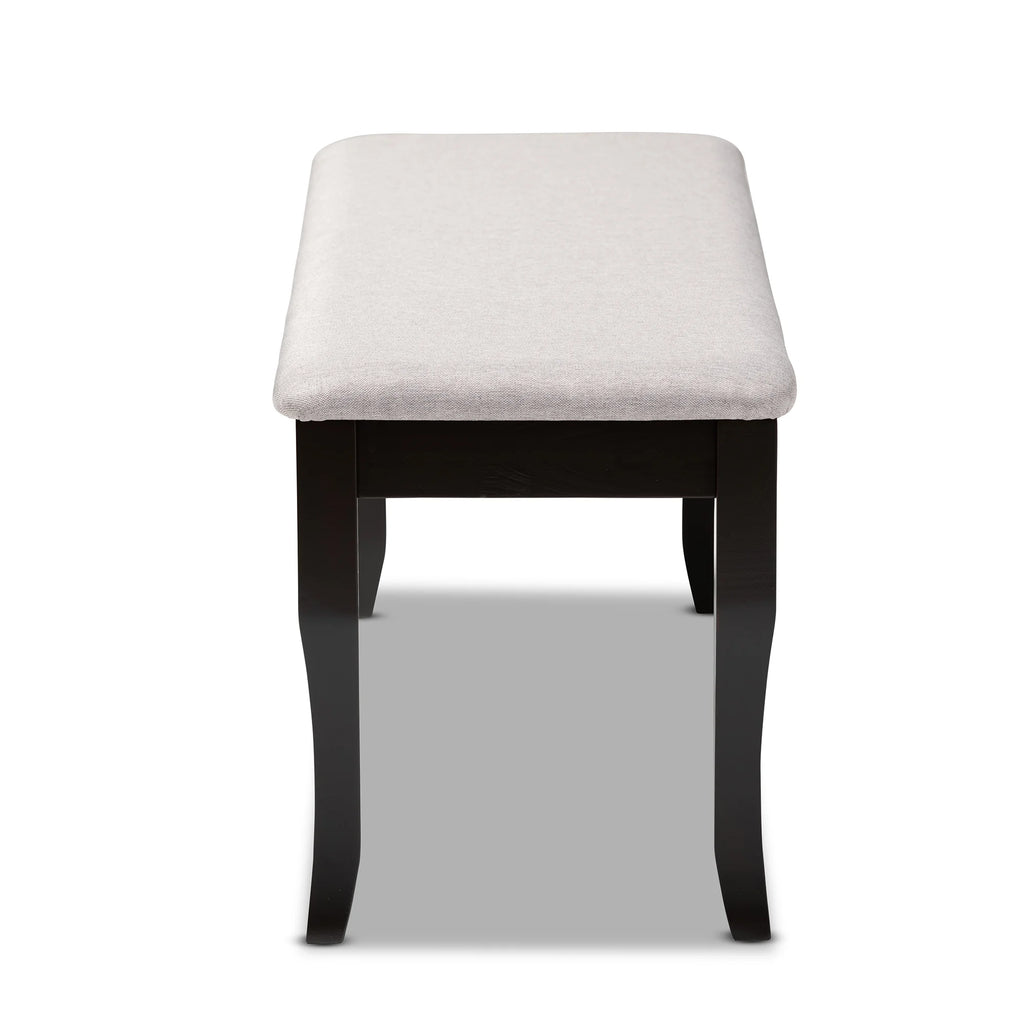 Grey Fabric Upholstered Wood Dining Bench X526