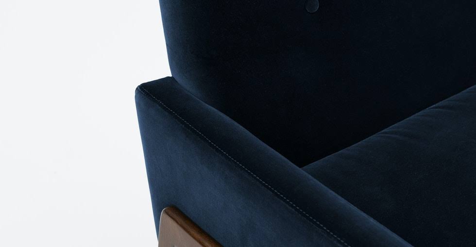Blue Fabric Accent Armchair L609469