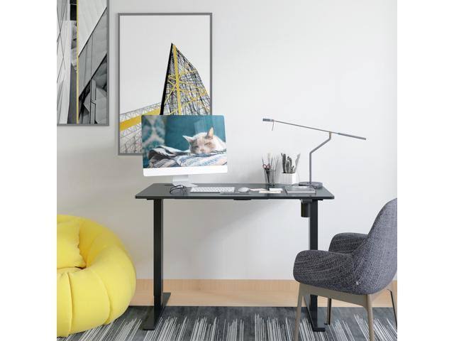 Black 48 x 24 Inches Height Adjustable Electric Sit Stand Desk D78246