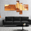 Brown 4 Panels Landscape Photography Canvas Print C9430