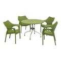 Green Patio Table with Four Chairs B987
