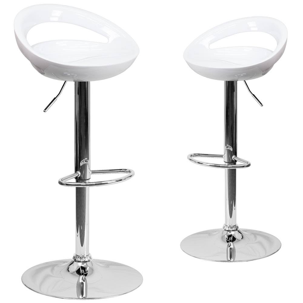 White Bar Stool (Set of 2) T122