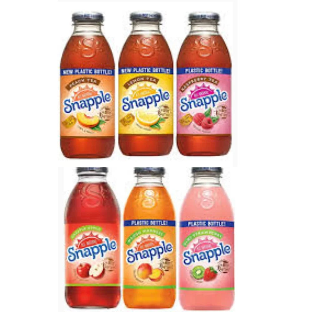 16 oz Variety Pack 24, 4 Apple, 4 Kiwi Strawberry, 4 Mango Madness, 4 Peach, 4 Lemon, 4 Raspberry V40988