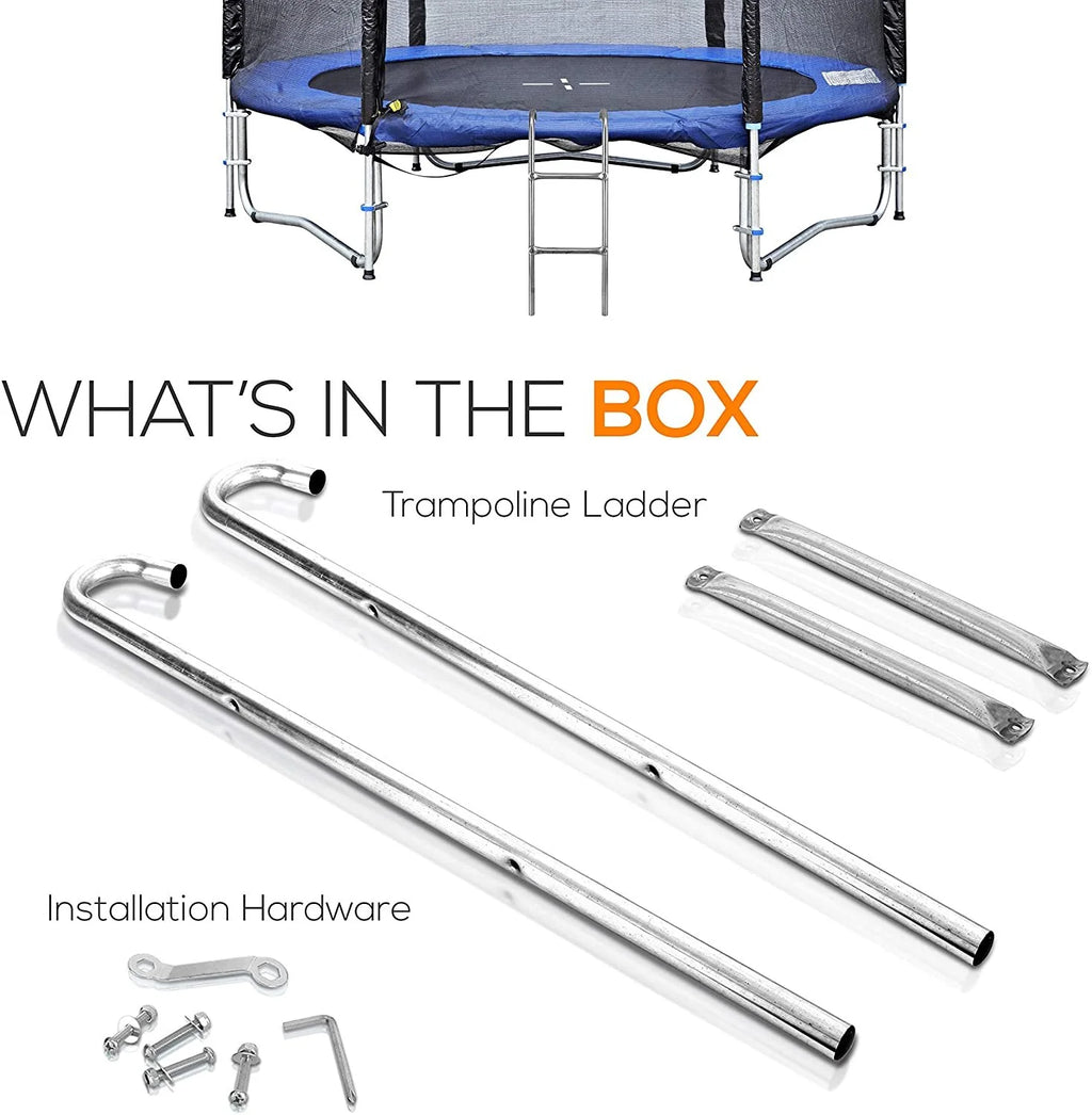 2 Step Galvanized Steel Trampoline Access Ladder X550