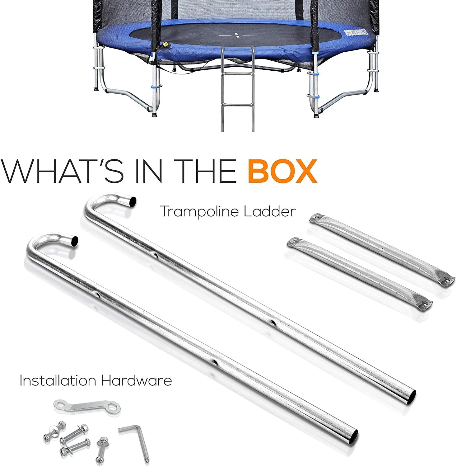2 Step Galvanized Steel Trampoline Access Ladder X550