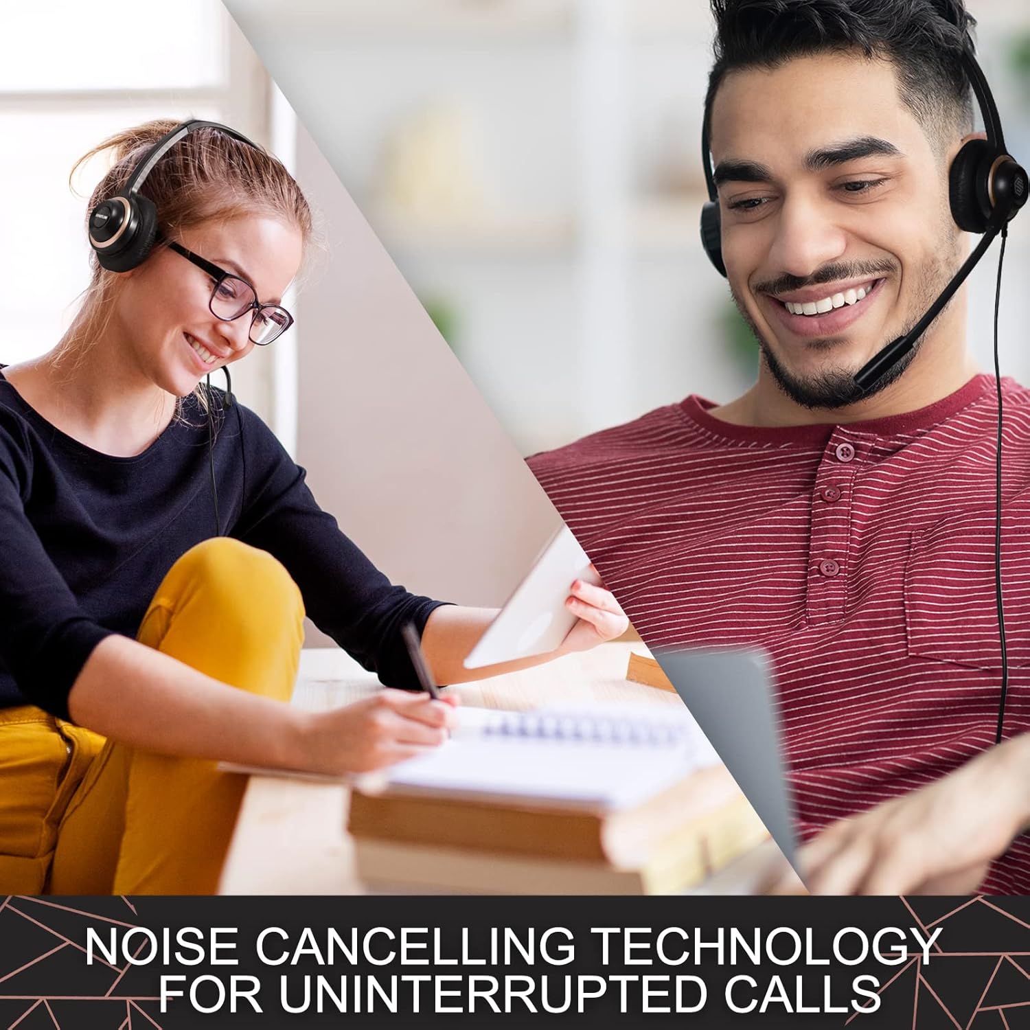 10 Pack Noise Canceling Over-Ear Computer Headset With Microphone G10204