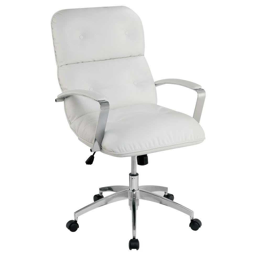Grey Tufted Leatherette Office Chair S242