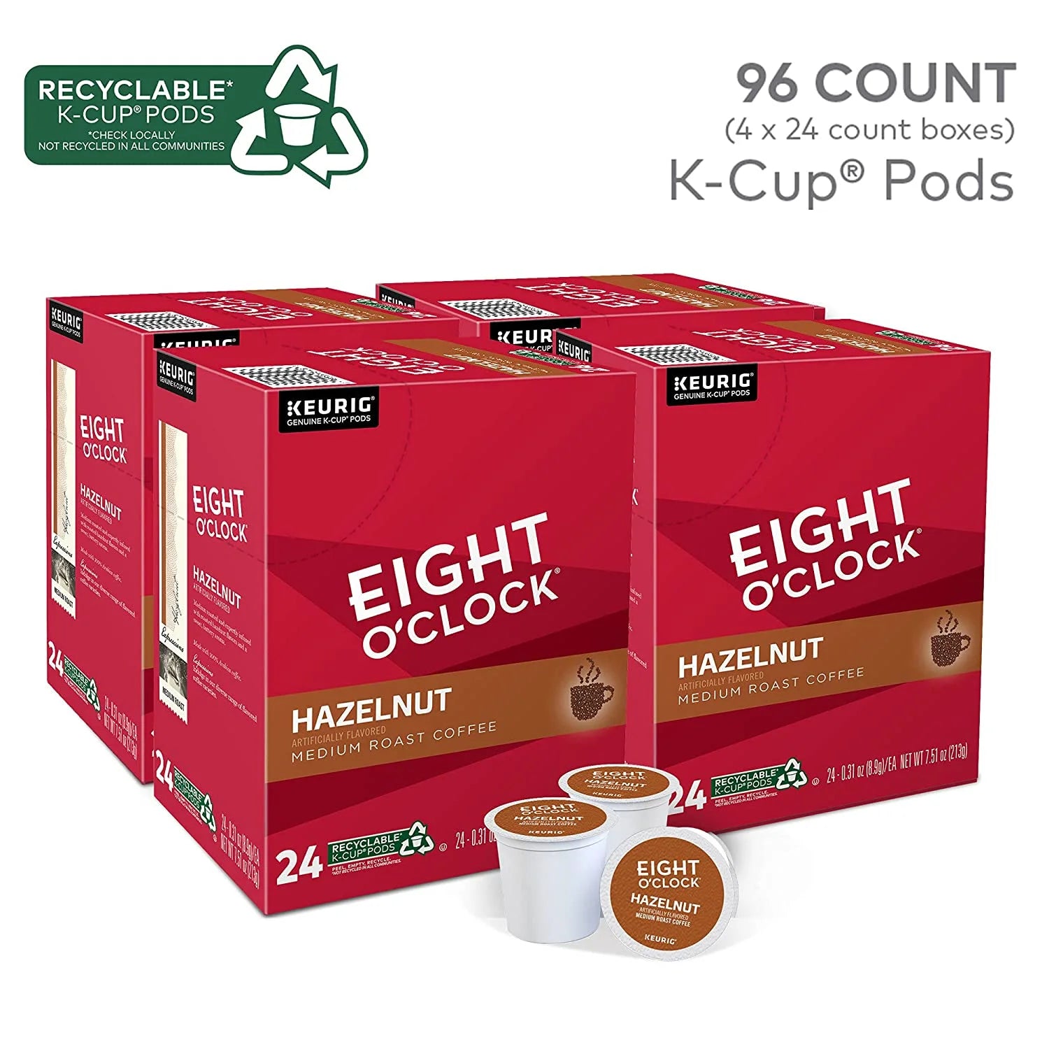 Hazelnut Medium Roast Coffee Pods, 96 Count Z271492