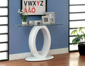 White Glass Top Sofa Table F508931