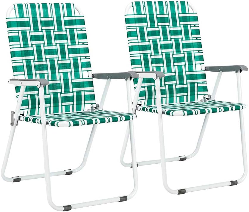 Red 2 Pack Folding Web Lawn Chair W280