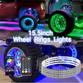 4pcs 15.5 inch LED Wheel Lights with Remote and App E45044