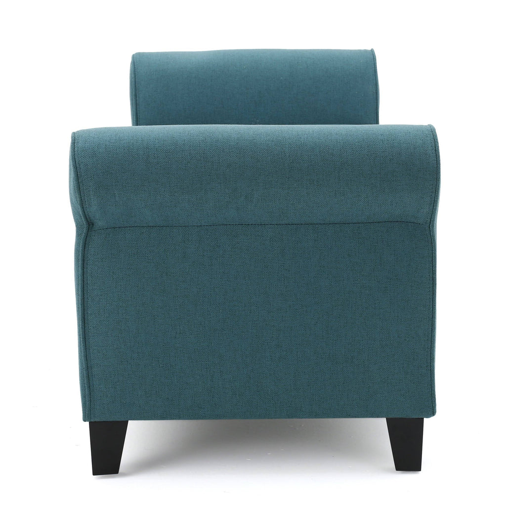 Light Grey Fabric Armed Storage Ottoman Bench A4064