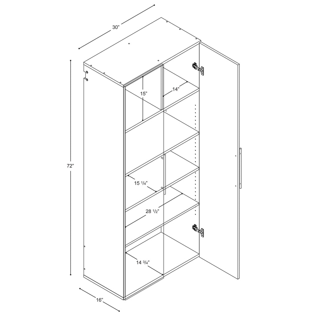 White Storage Cabinet E596