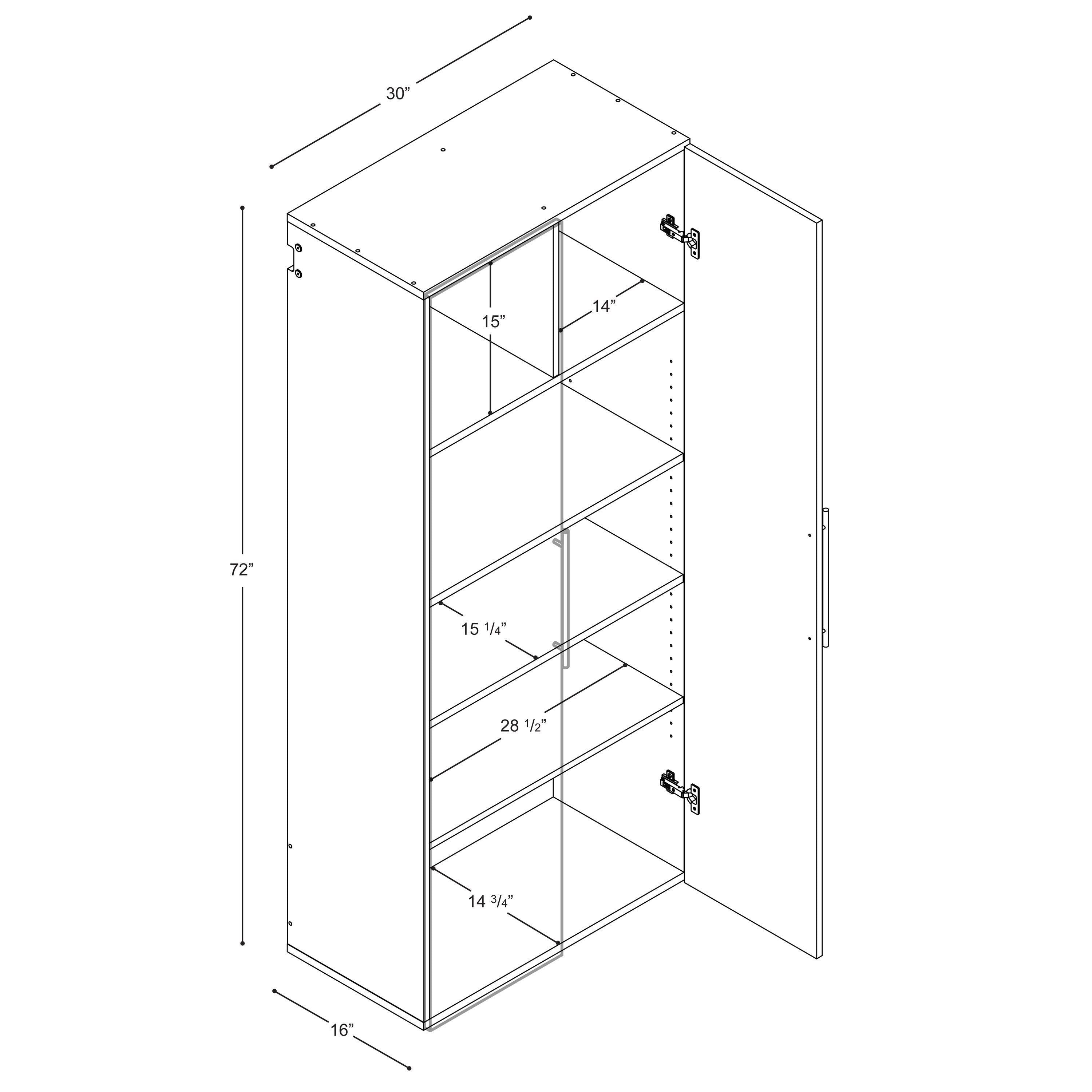White Storage Cabinet E596