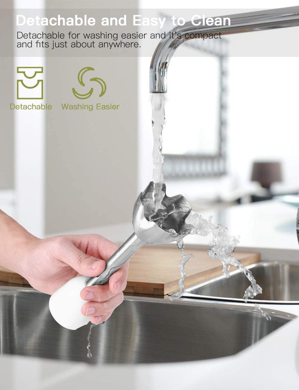 White 6 Speed Immersion Hand Blender with 600Ml Beaker V421699