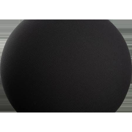 Designer Stool, Fabric Padded Black Seat, Grey Frame L9658