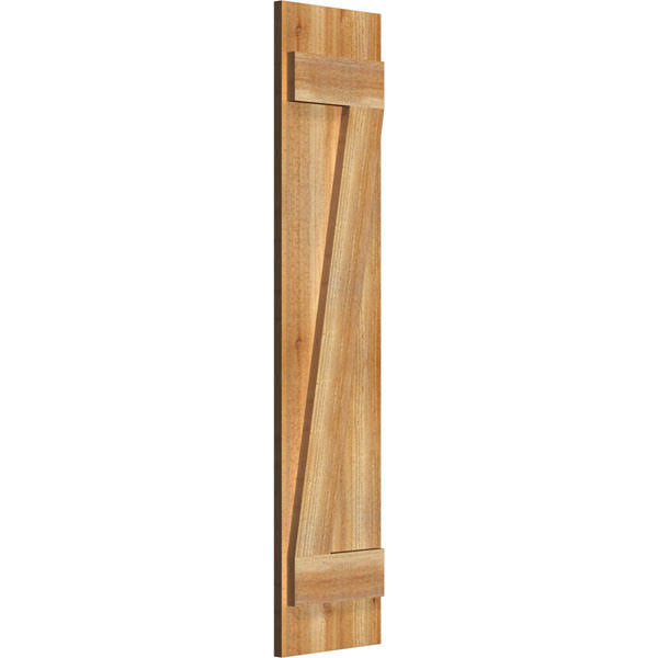 Rough Sawn Western Red Cedar Board-n-Batten Shutters with Z-Bar G8053