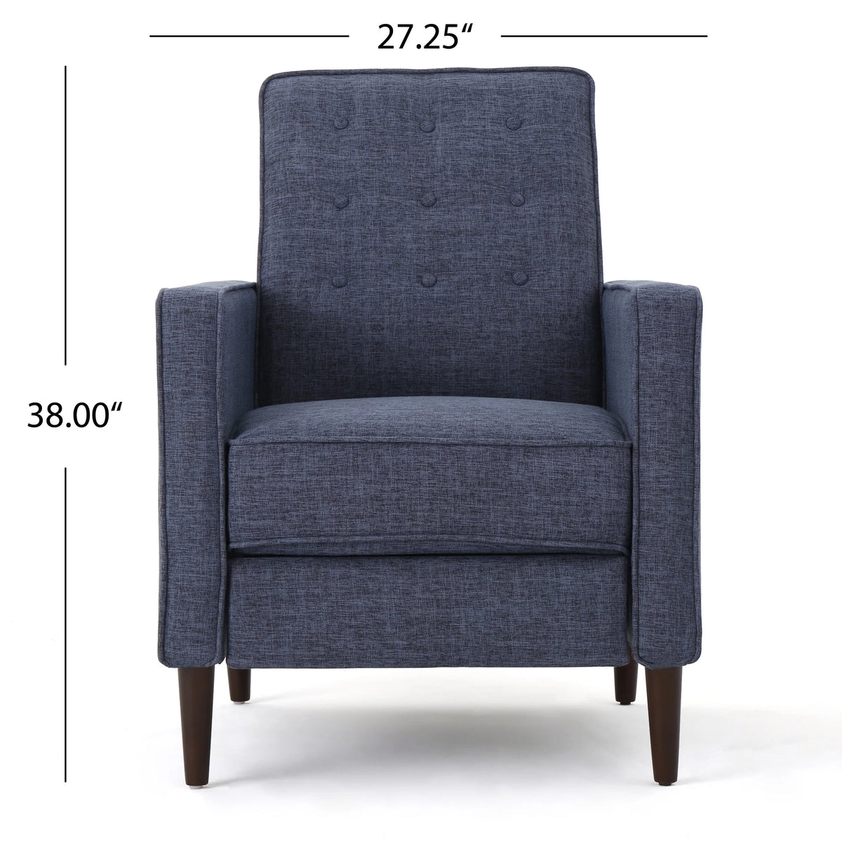 Dark Blue Fabric Button Tufted Recliner K703