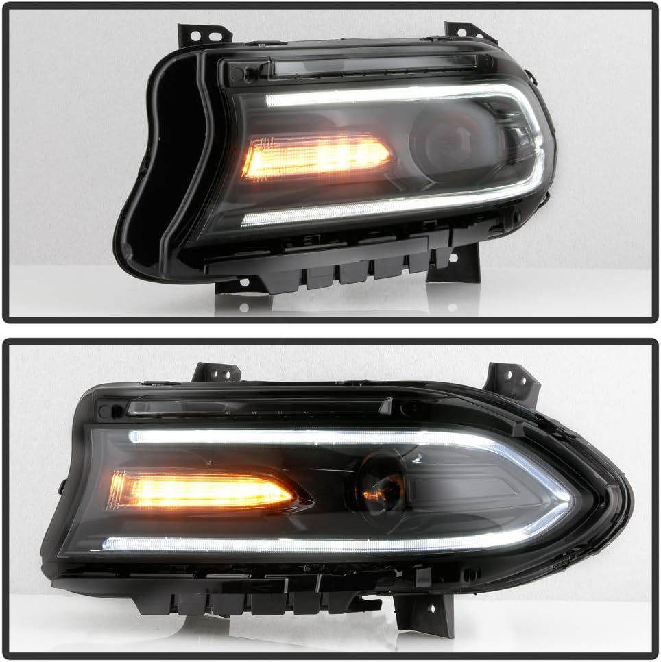 LED DRL Projector Headlights Headlamps Assembly Pair C889515