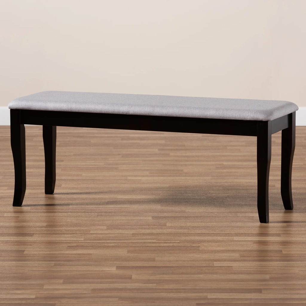 Grey Fabric Upholstered Wood Dining Bench X526