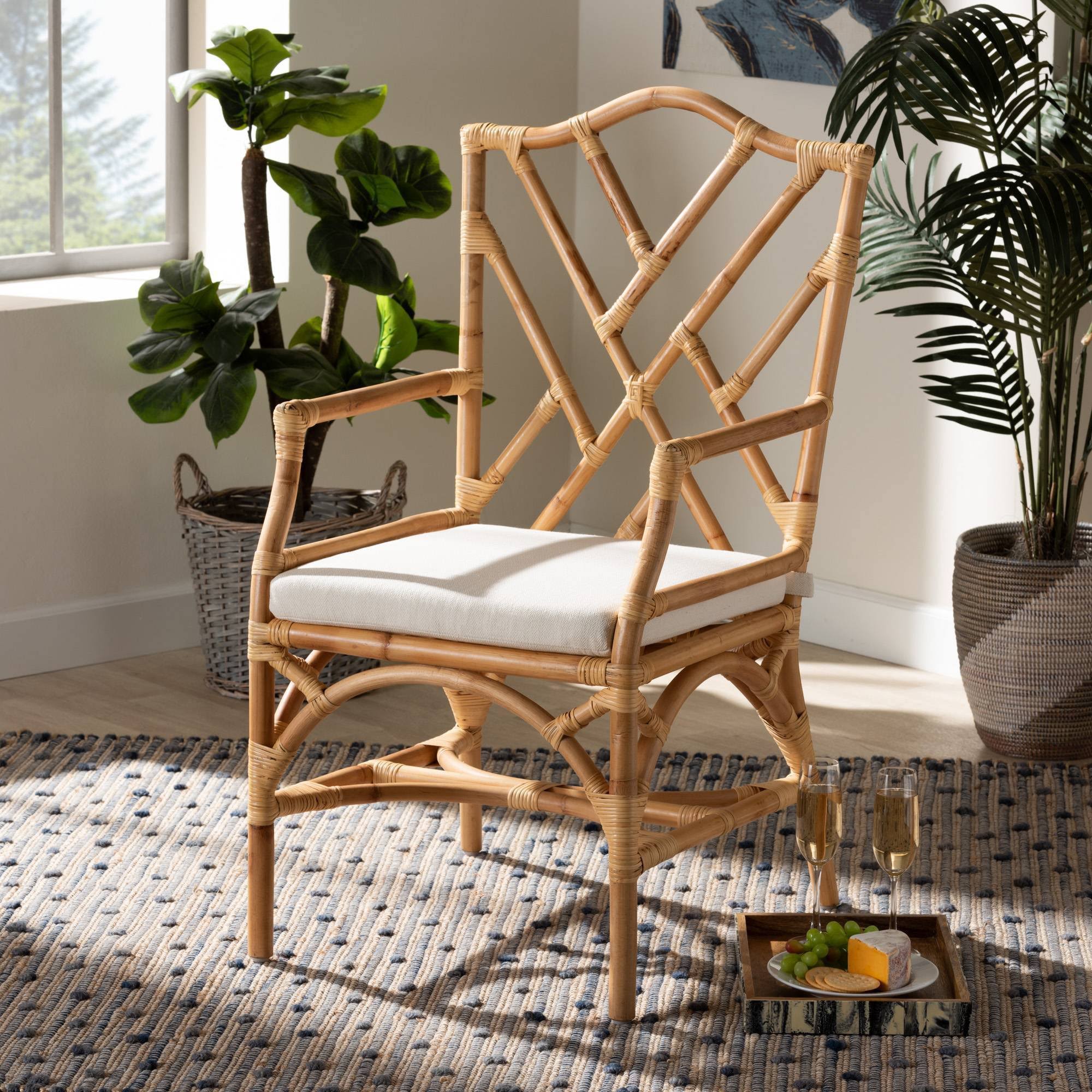 Finished Rattan Armchair T86402