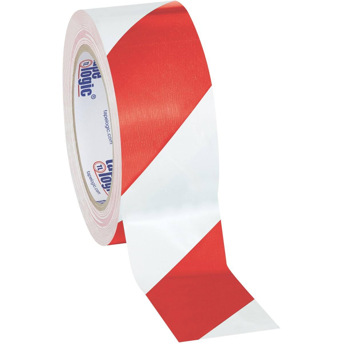 Red/White Striped Vinyl Safety Tape W250001