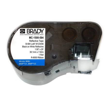 Black on White Reflective Label Maker Cartridge N164764