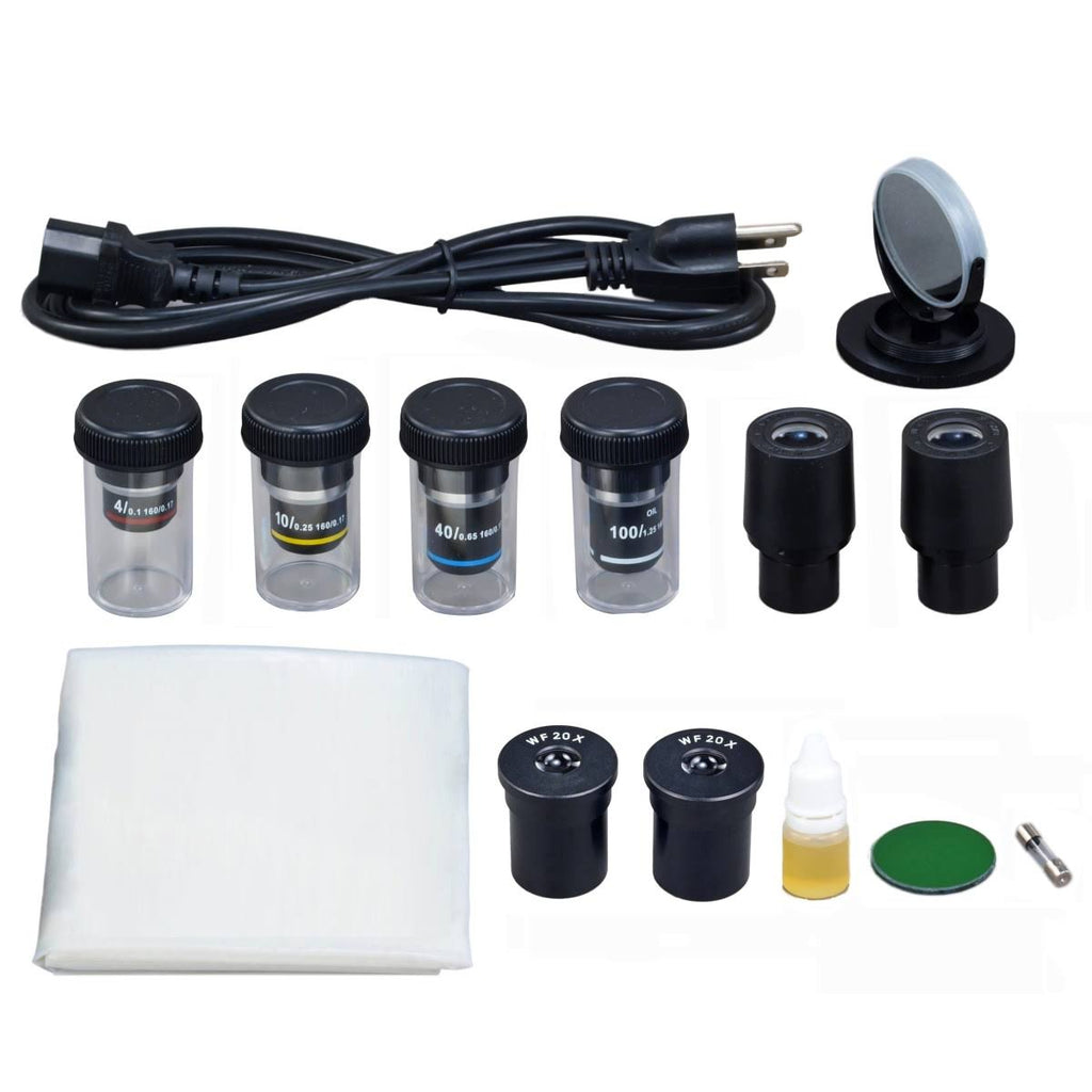 40X-2000X Binocular Compound Microscope with LED Light and 1.3MP Camera I50158