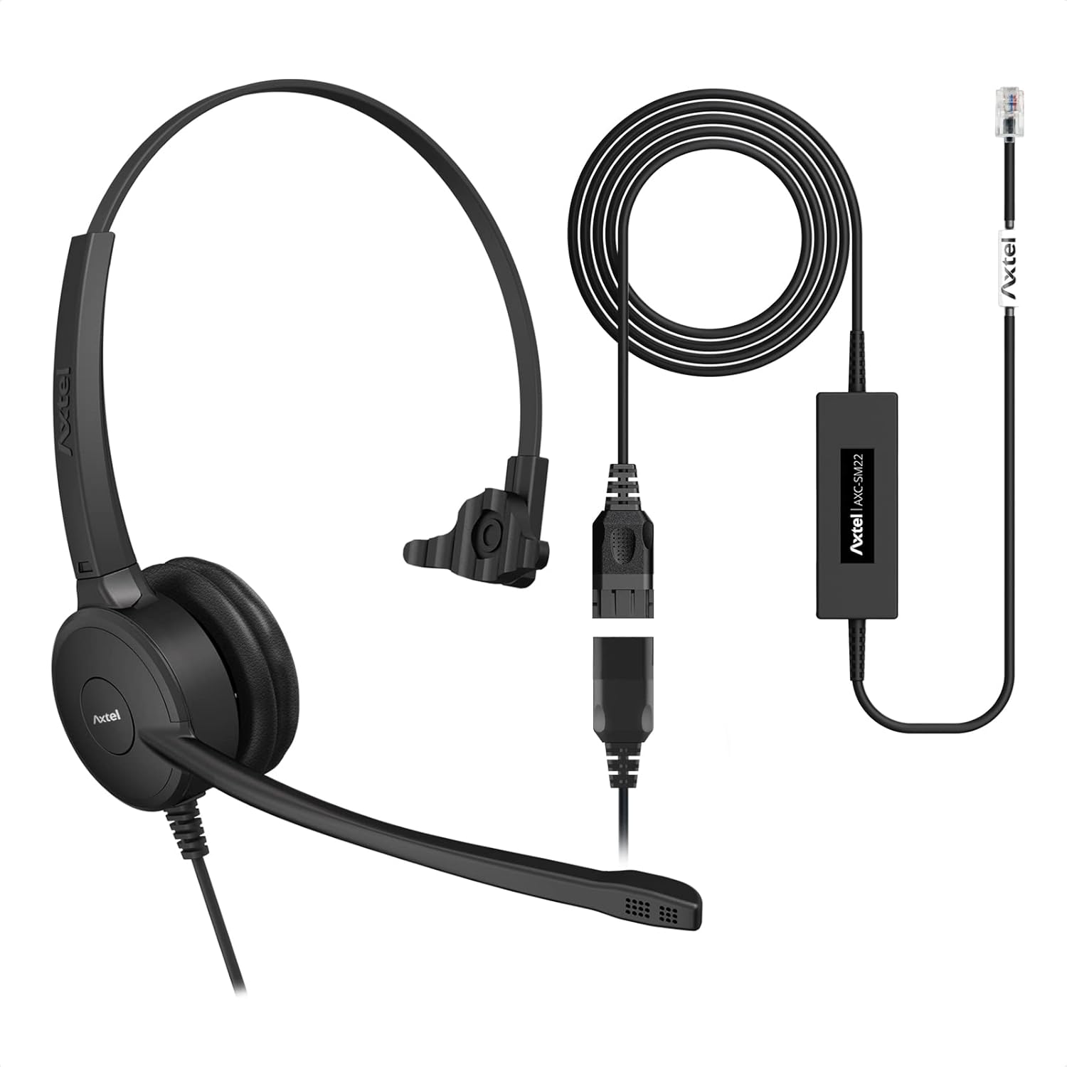 Bundle Prime HD Mono NC Headset with RJ-9 Cable - Black O762121