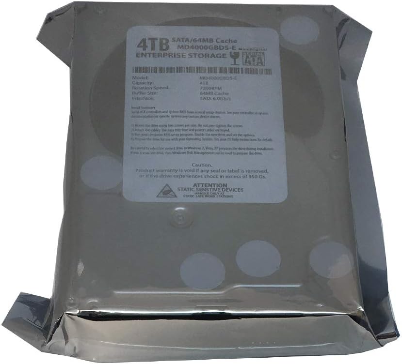4TB 7200RPM 64MB Cache SATA III 3.5" Internal Hard Drive Pack of 2 Y98608