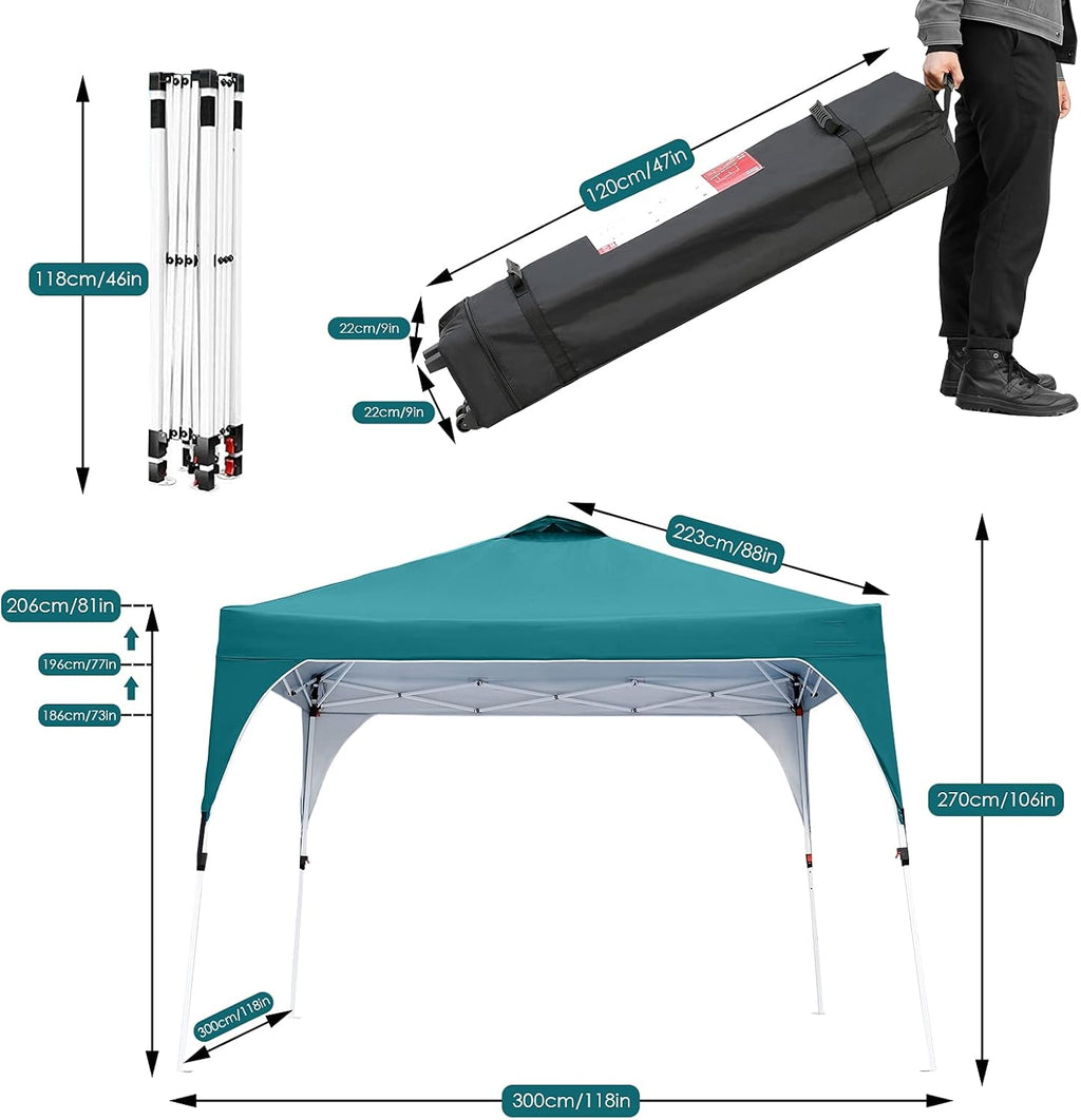 10'x10' Anti-UV Instant Shelter Canopy Tent with Carrying Bag W31211