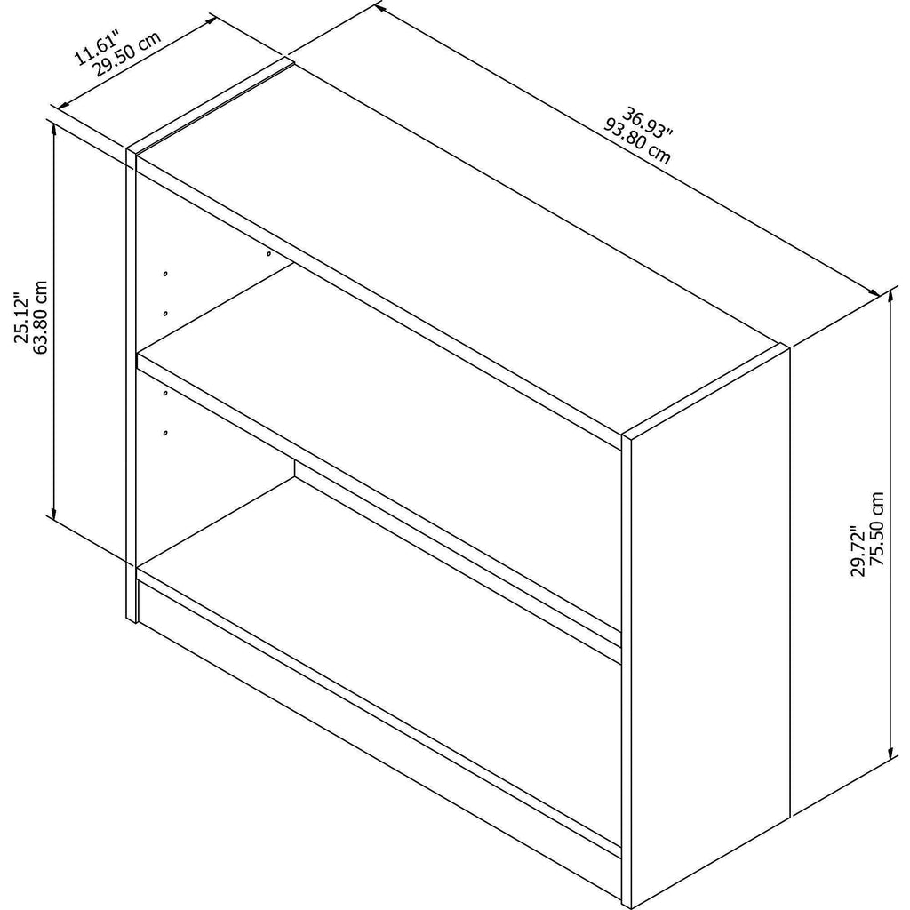 Rustic Gray 2 Shelf Bookcase T5348