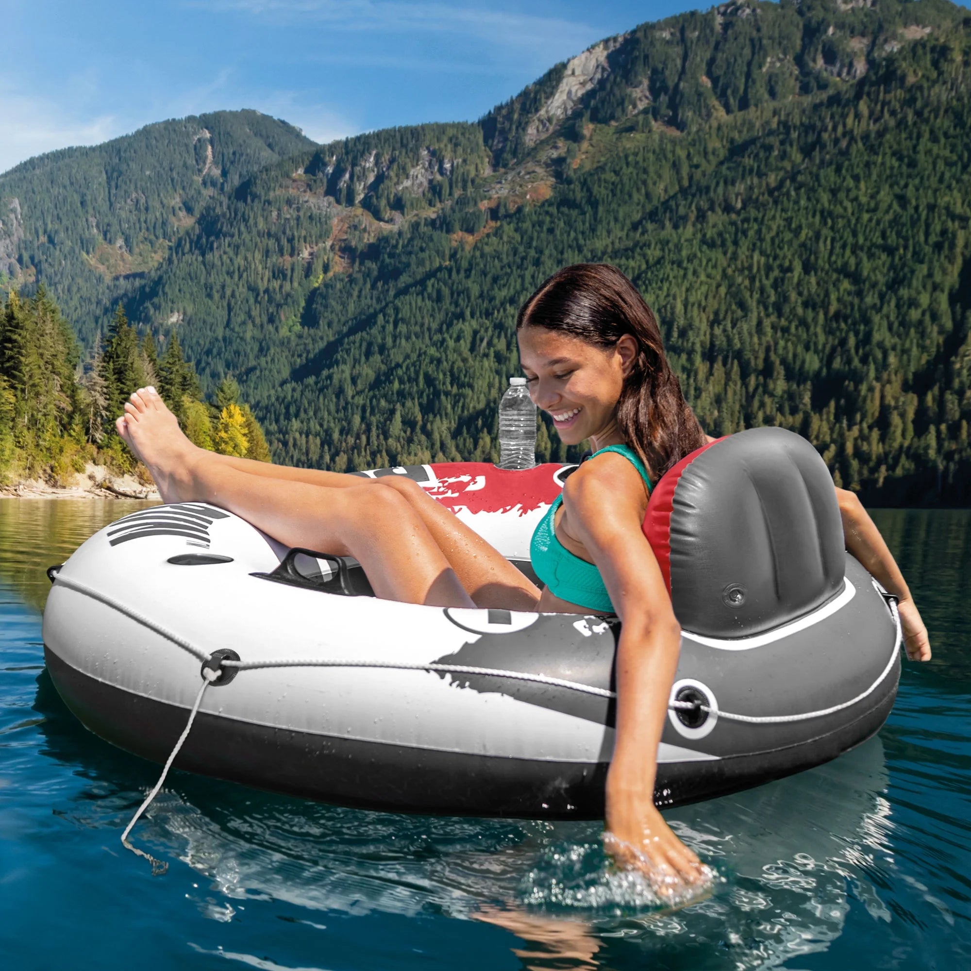 2 Person Inflatable River Float (6 Pack) + Single Tube (Pair) S942239