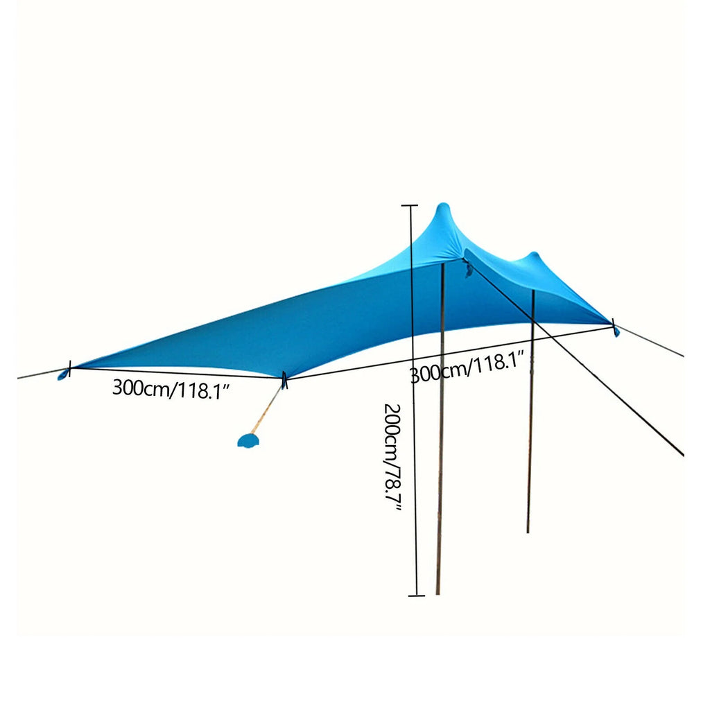 10x10ft Portable Beach Tent Sun Shelter Canopy Z8230