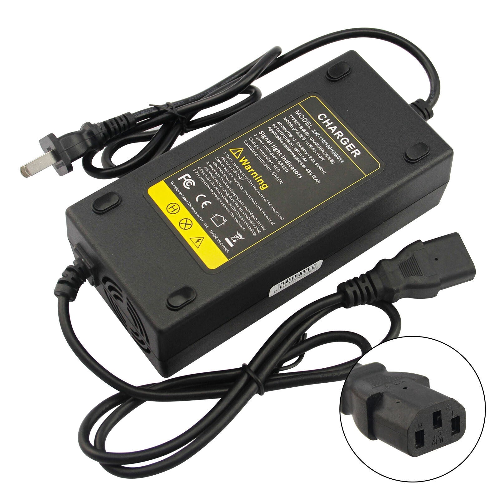48V 12AH Electric Scooter E-Bike Battery Charger Adapter R618076