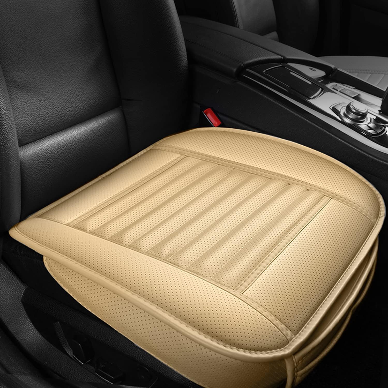 Black Leather Car Seat Covers I7358