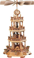 Natural 3-tier Christmas Pyramid, Height 58 cm E378973