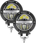 4 Inch Round LED Light Pods with Hi/Lo/Combo Beam 72W 7200LM W665