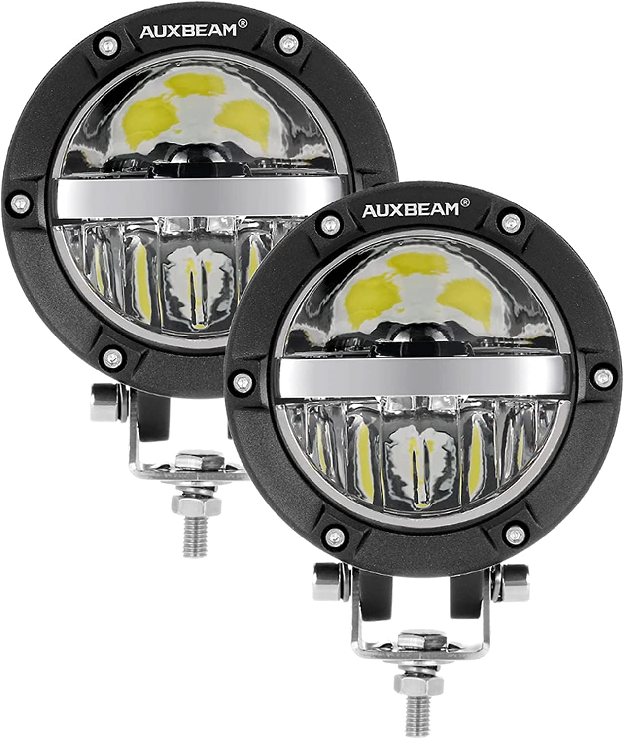 4 Inch Round LED Light Pods with Hi/Lo/Combo Beam 72W 7200LM W665