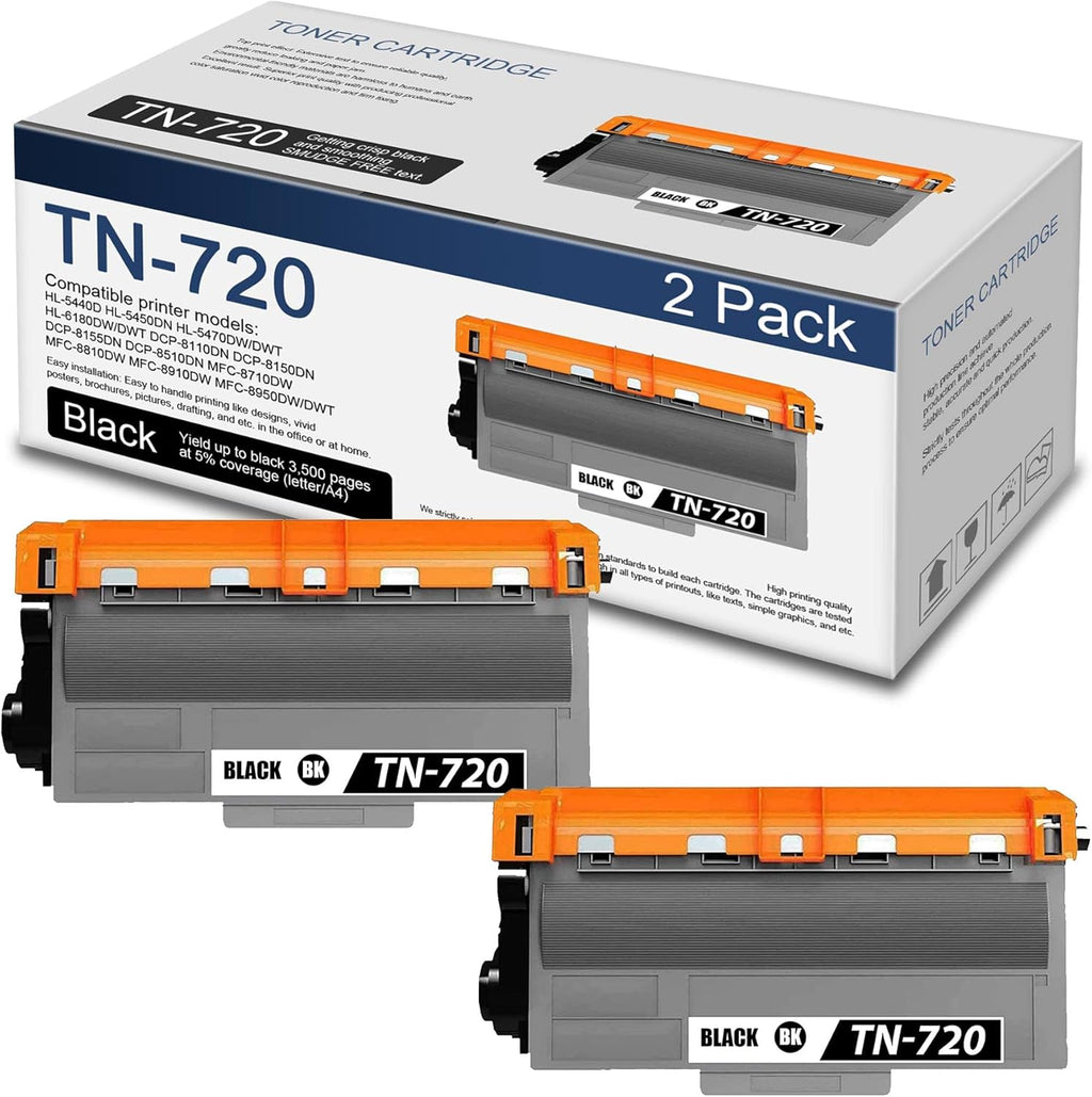 2-Pack Black TN-720 Toner Cartridge T209388
