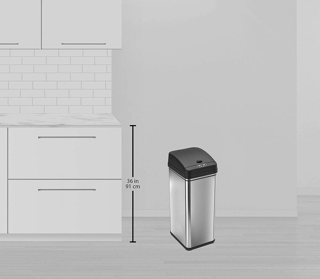 13 Gallon Stainless Steel Automatic Trash Can X202