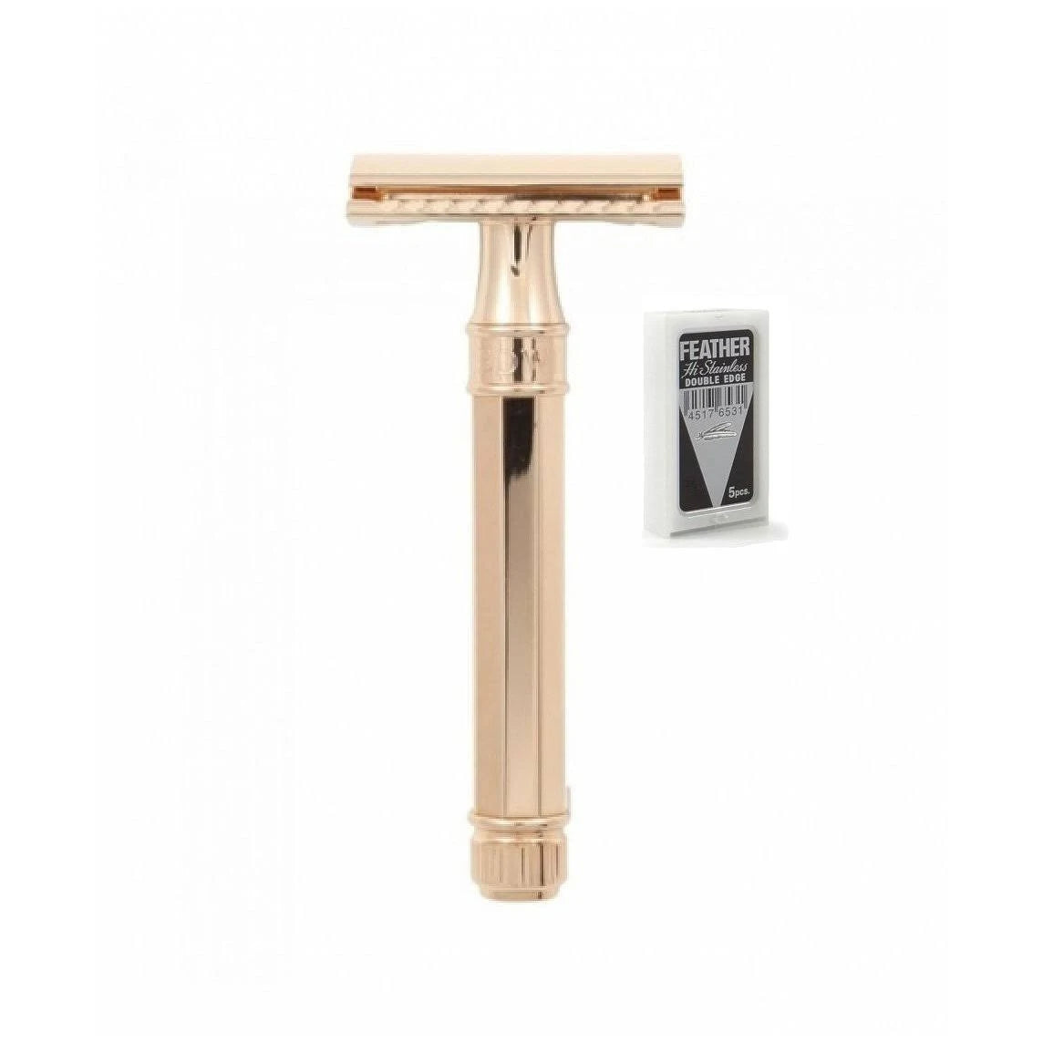 18 Carat Rose Gold Double Edge Safety Razor H2178