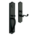 Satin Black Single Cylinder Mortise Handleset Trim Set X26962