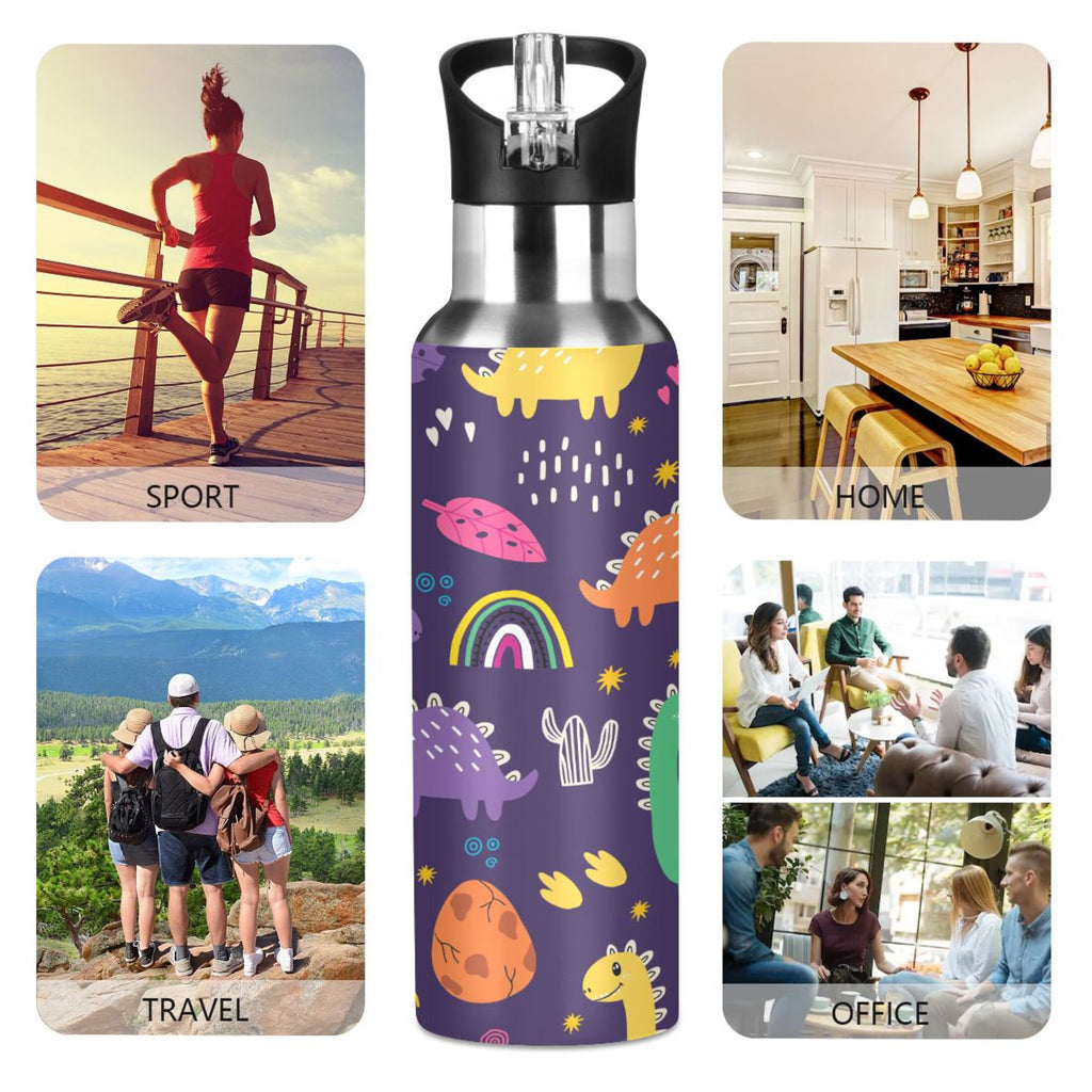 Stainless Steel Insulated Water Bottle with Straw Lid M46158