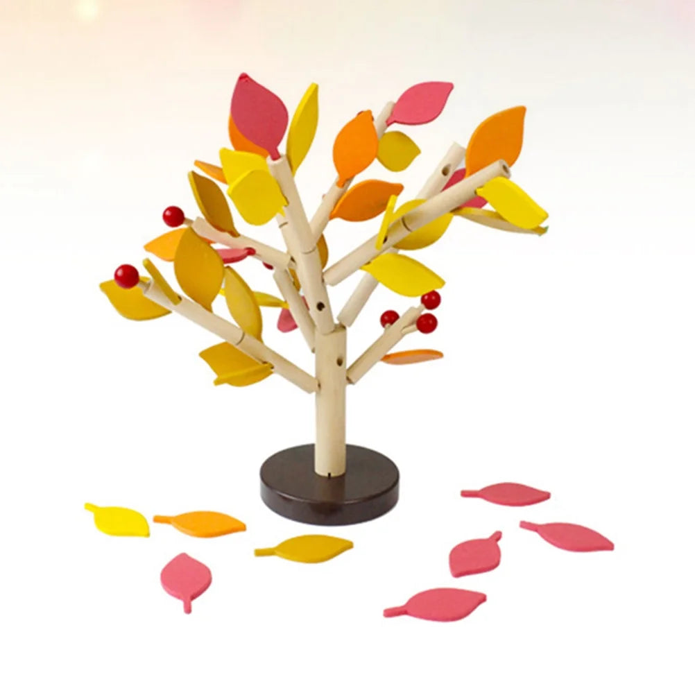 Creative Wooden Tree Building Blocks Toy (Yellow) S447