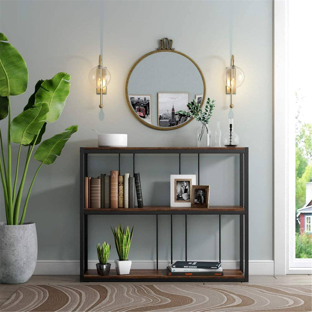 Rustic-Brown 3-Tier Console Table U671738
