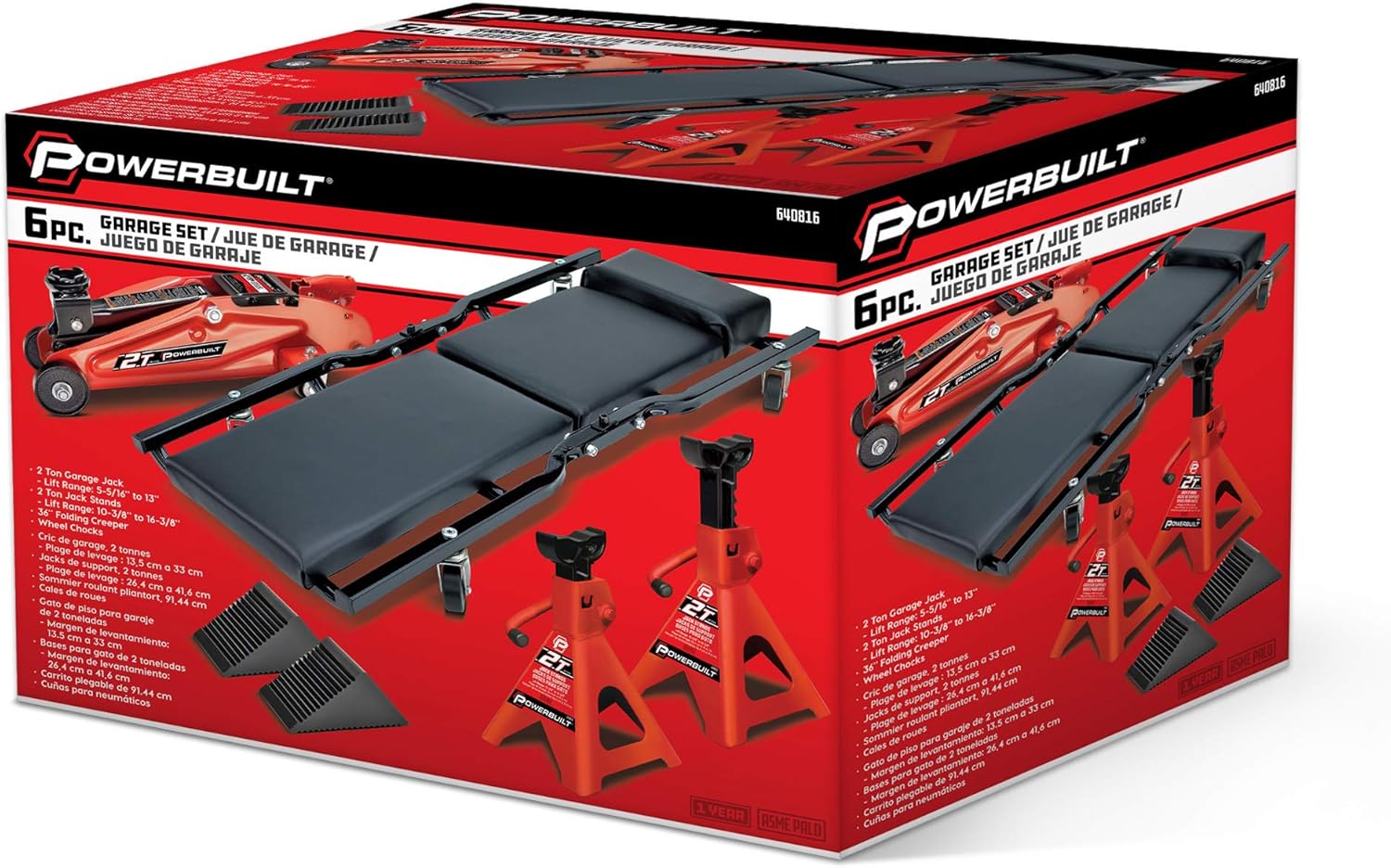 6 Piece Car Jack and Garage Creeper Service Set T8799