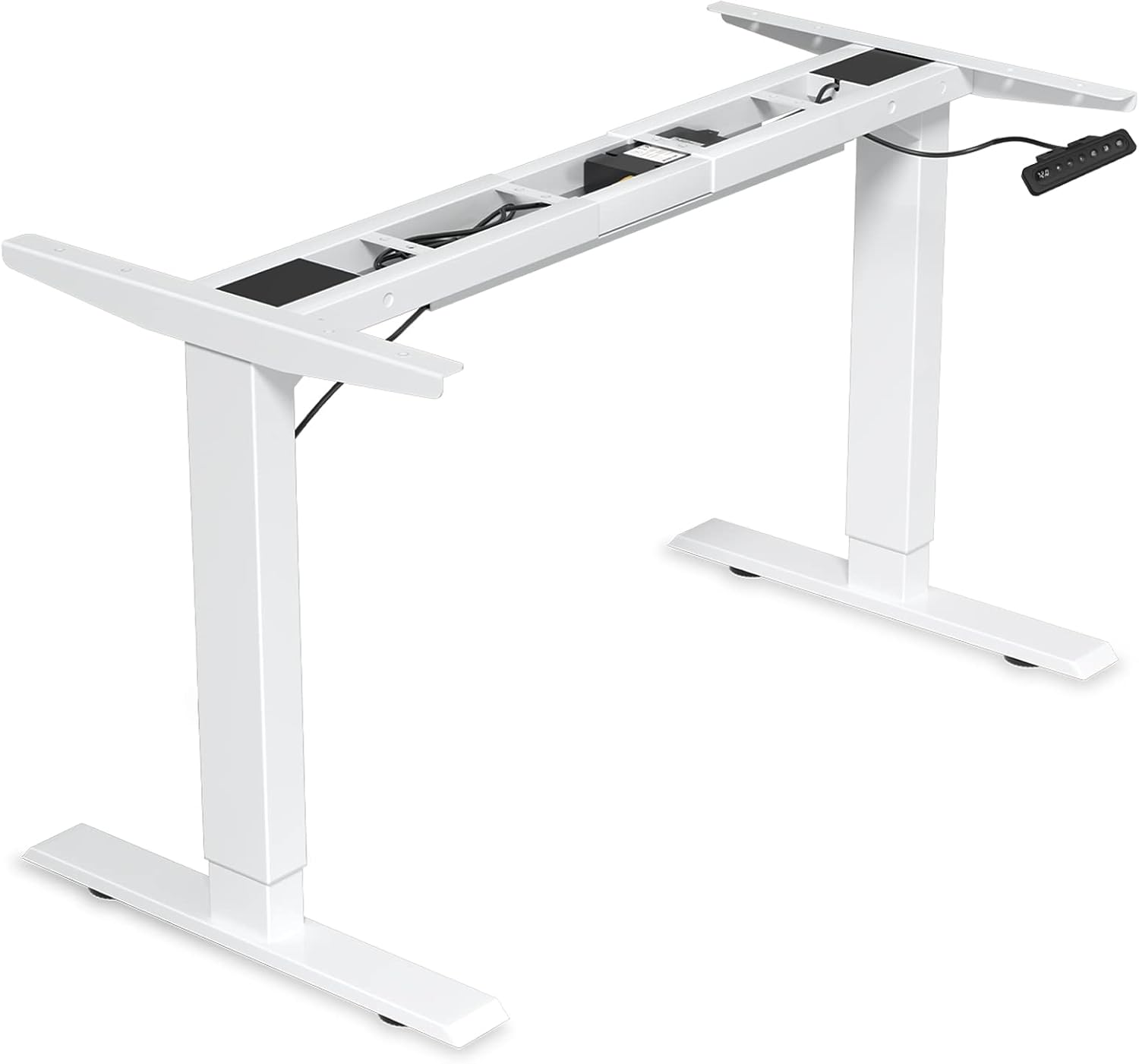 White Electric Standing Desk Frame with Dual Motor Adjustable Height K8349