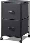 Rustic Brown 2 Drawer Mobile File Cabinet J240457