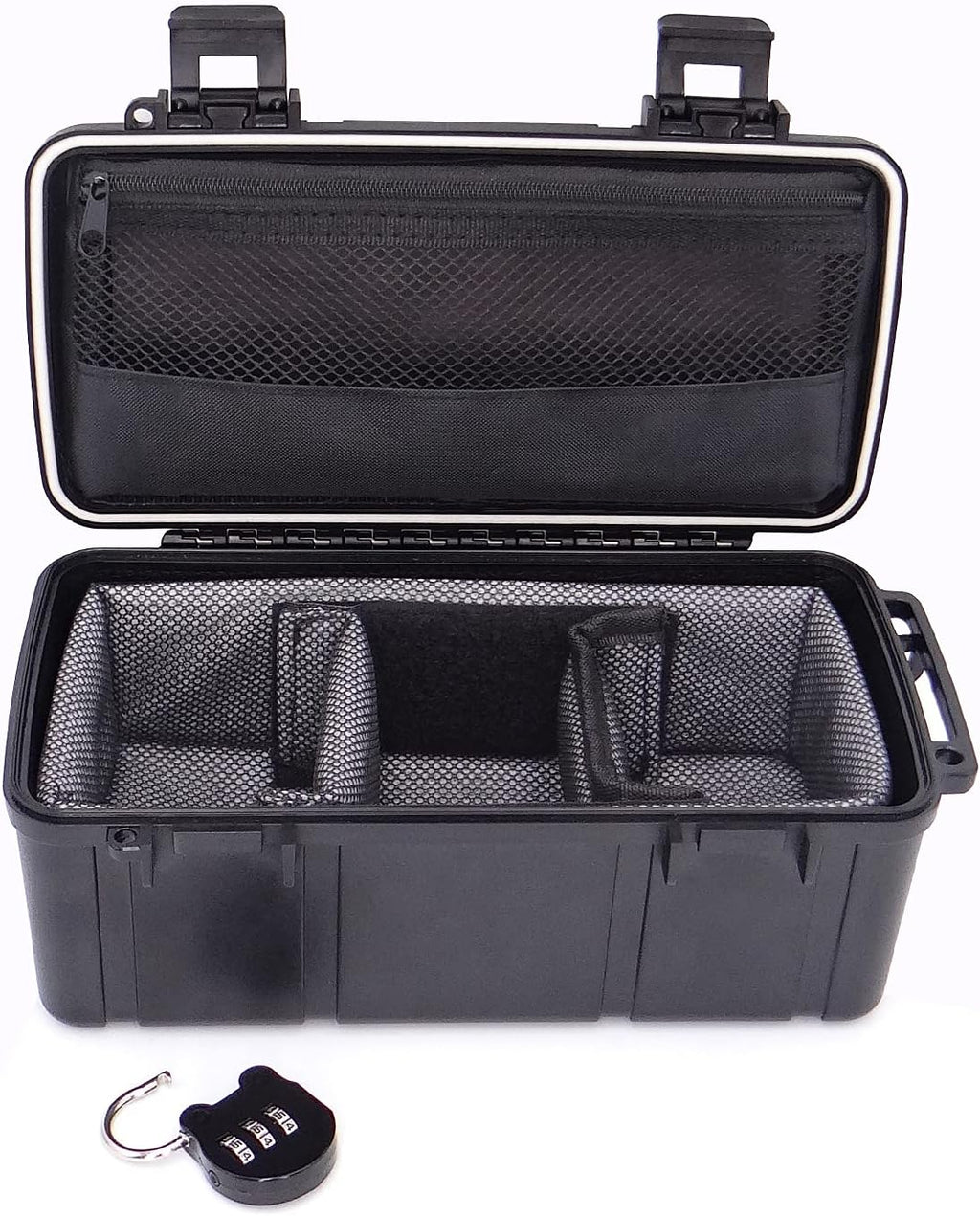 Black Storage Box with Easy Grip Handle ABS Plastic Pack of 2 X121260